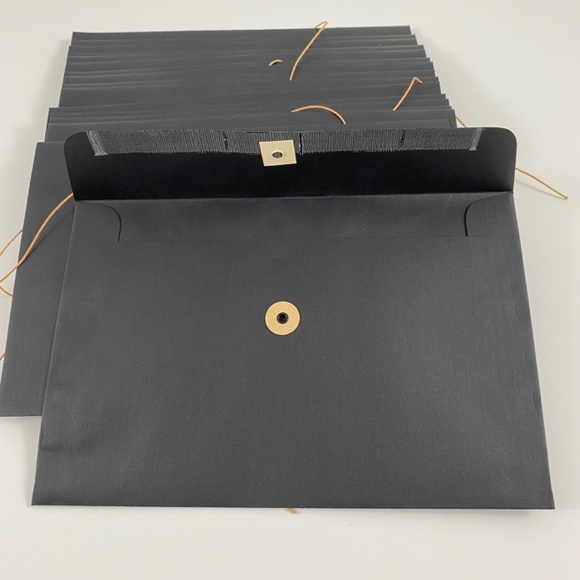 Custom Black String Closure Envelopes - Picture 2 of 3